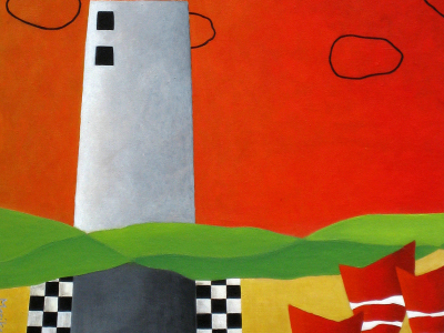 wit-huis-rode-bloemen-acryl-w