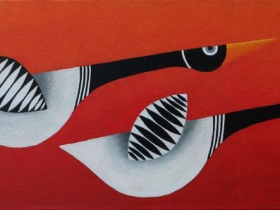 Drie-vogels-rood-60X22x4